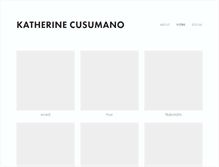 Tablet Screenshot of katherinecusumano.com